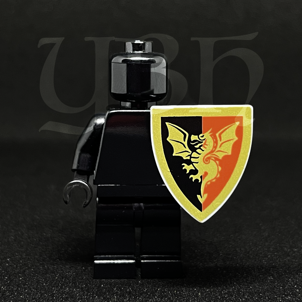 BLACK FRIDAY - Dual Tone Golden Dragon Shield - with minor defects