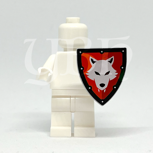 YBH - Dual Tone Silver Wolf Shield